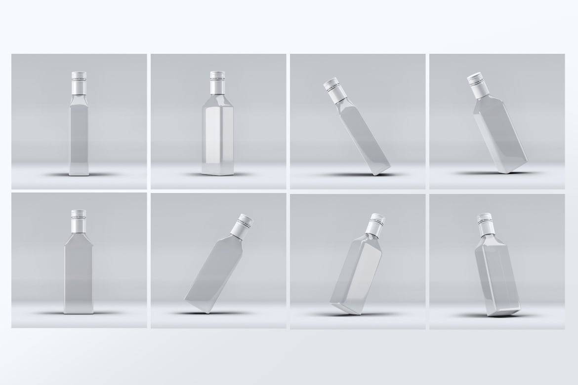 %title插图%num 方形玻璃瓶容器设计样机 Square Glass Bottle Mockup