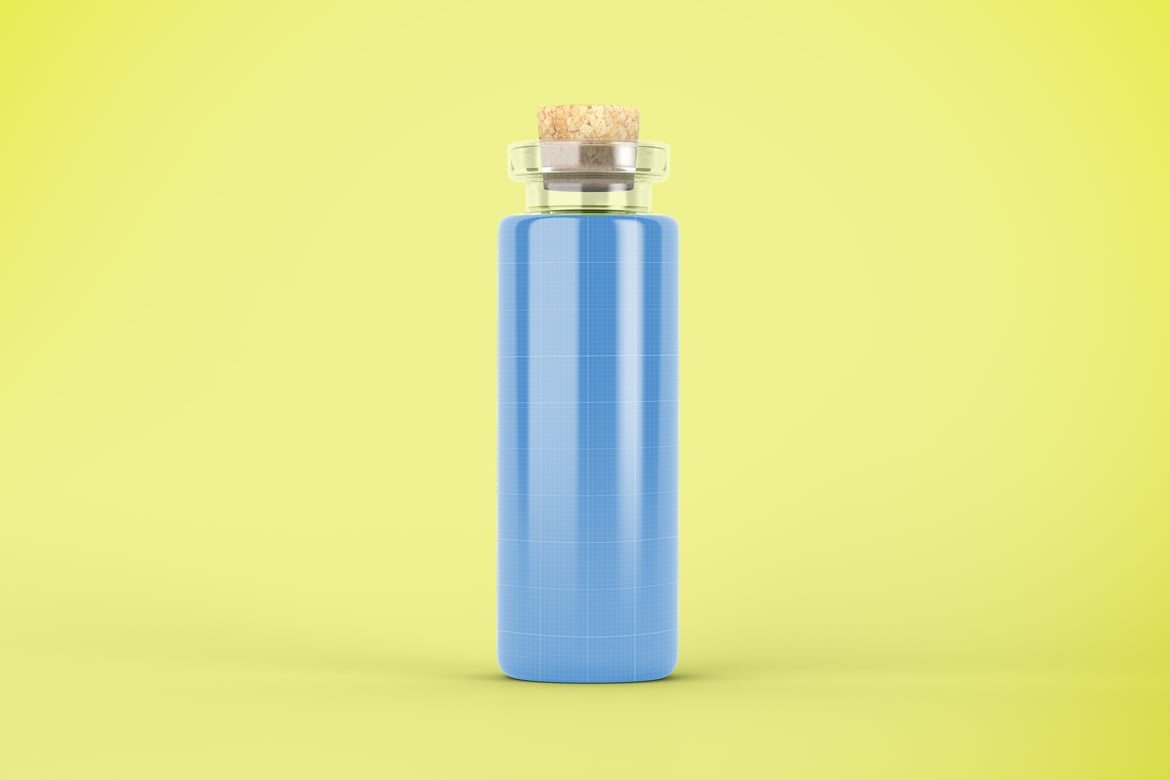 饮料玻璃瓶创意设计样机 Drink Glass Bottle Mockup