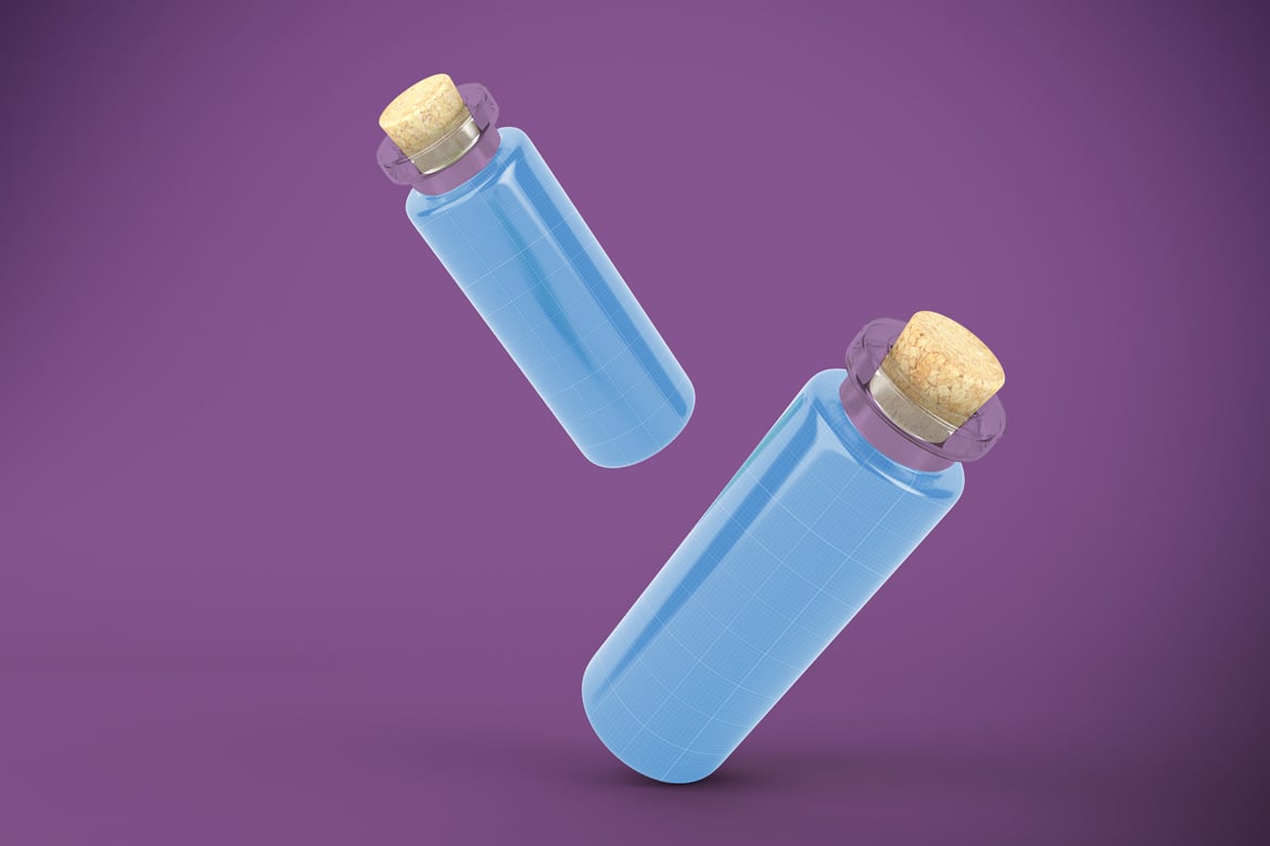 %title插图%num 饮料玻璃瓶创意设计样机 Drink Glass Bottle Mockup