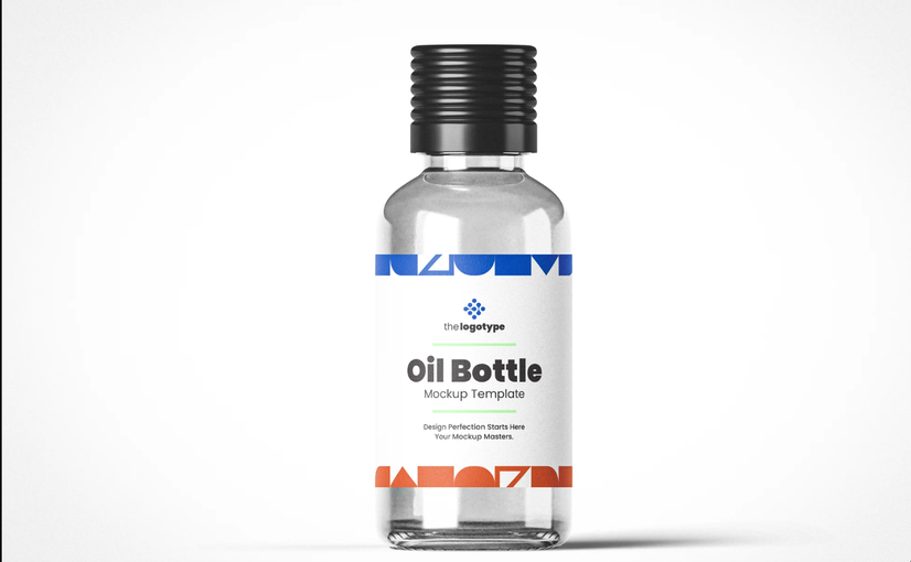 小号精油玻璃瓶包装样机 Small Glass Oil Bottle Mockup