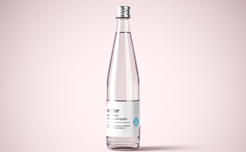矿泉水瓶包装设计样机 Mineral Water Bottle Mockup