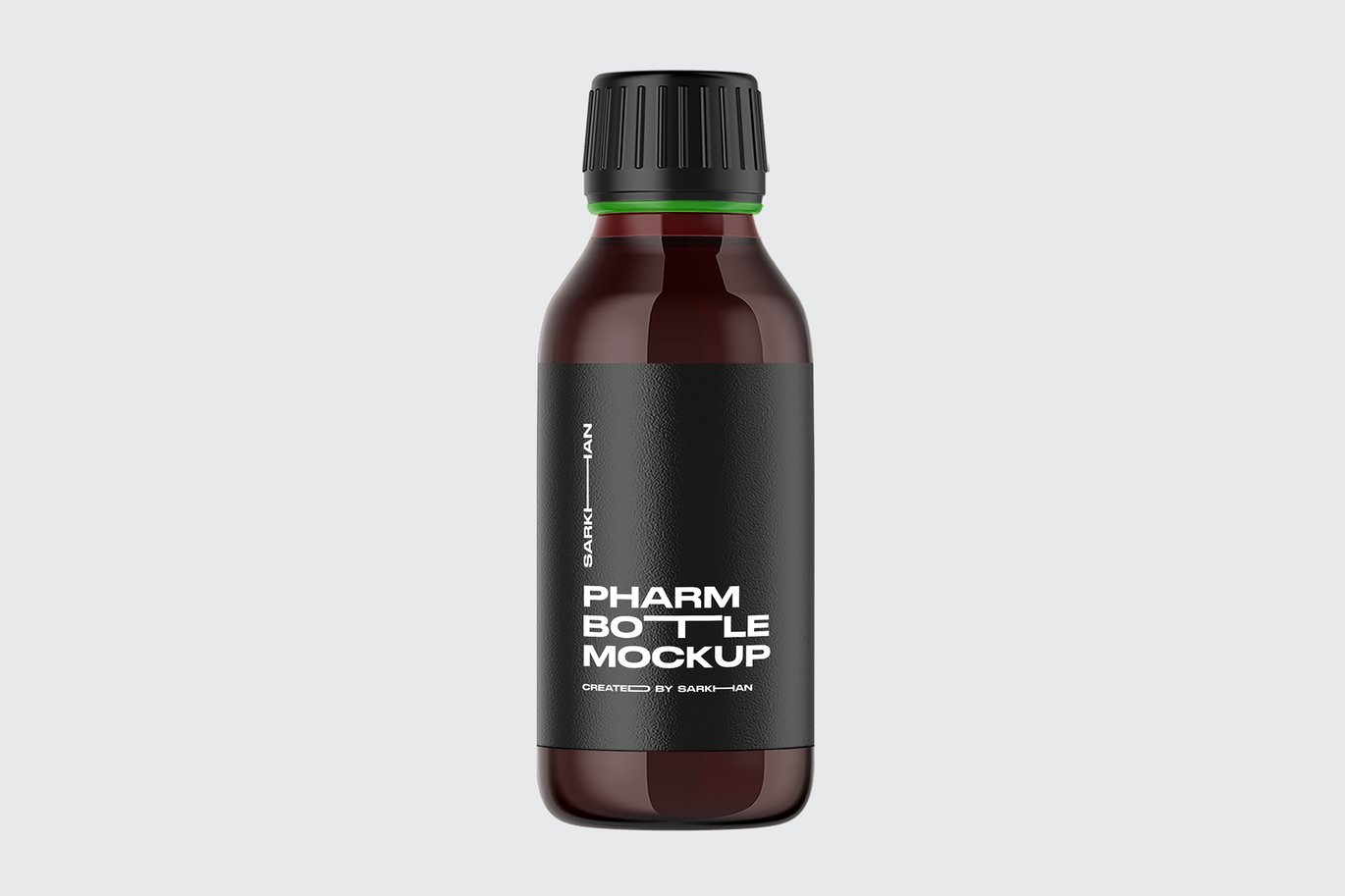 药业玻璃瓶包装展示样机 Pharm Glass Bottle Mockup