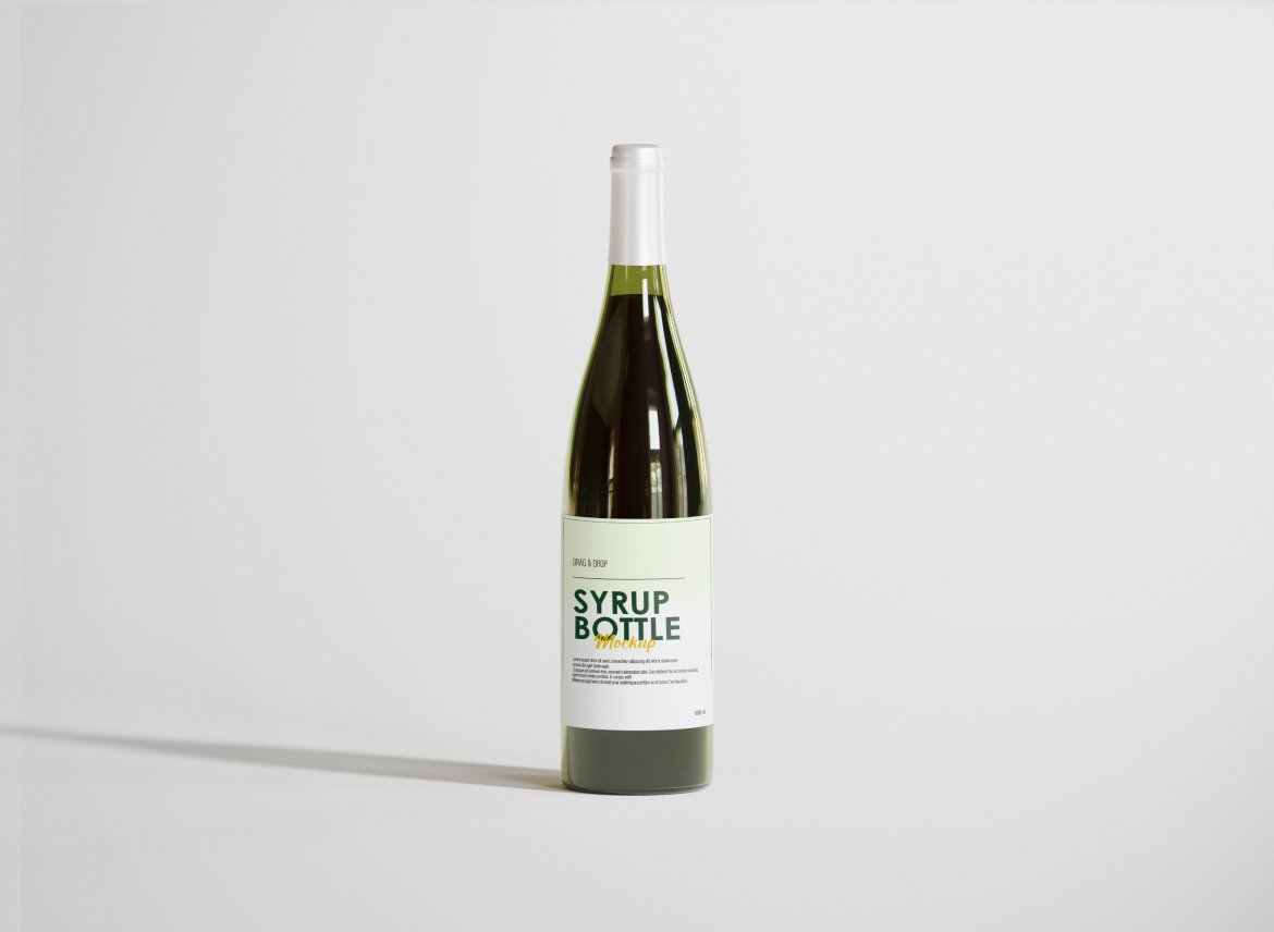%title插图%num 糖浆瓶产品包装设计样机 Syrup Bottle Mockup