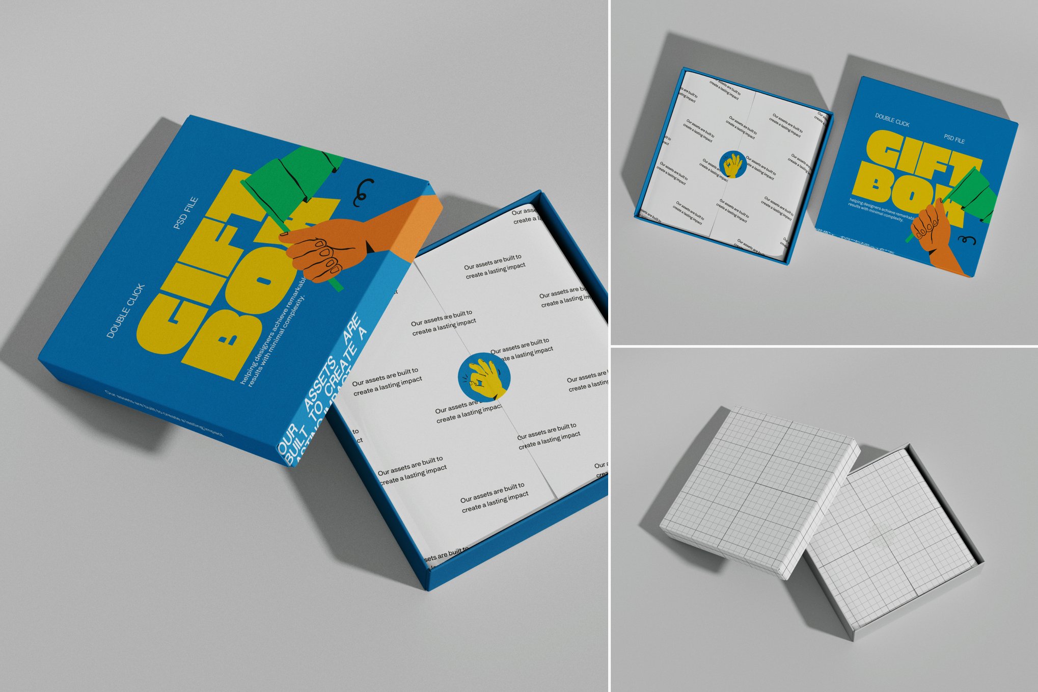 礼品盒包装设计样机 Luxury Gift Box Mockup