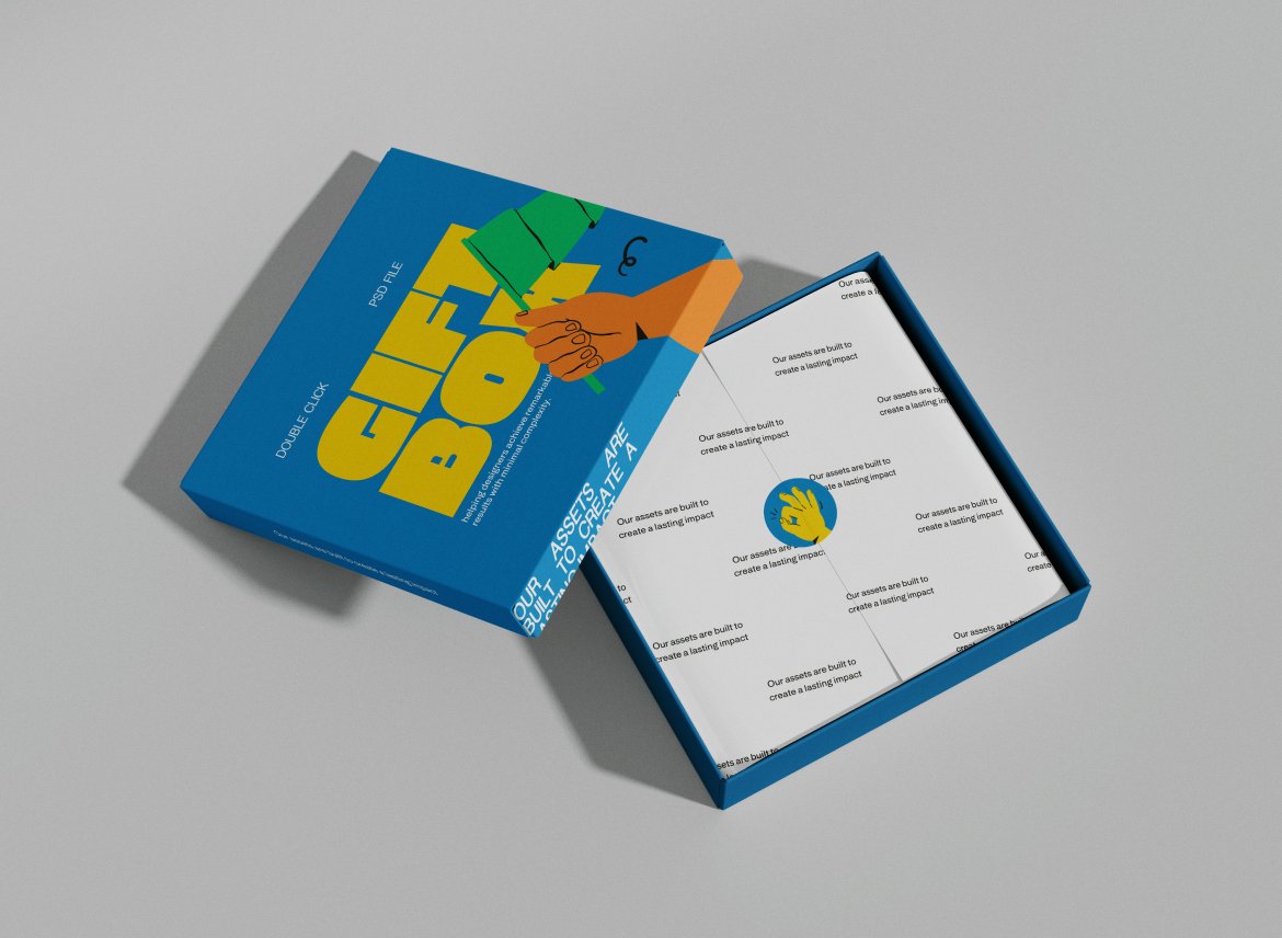 %title插图%num 礼品盒包装设计样机 Luxury Gift Box Mockup