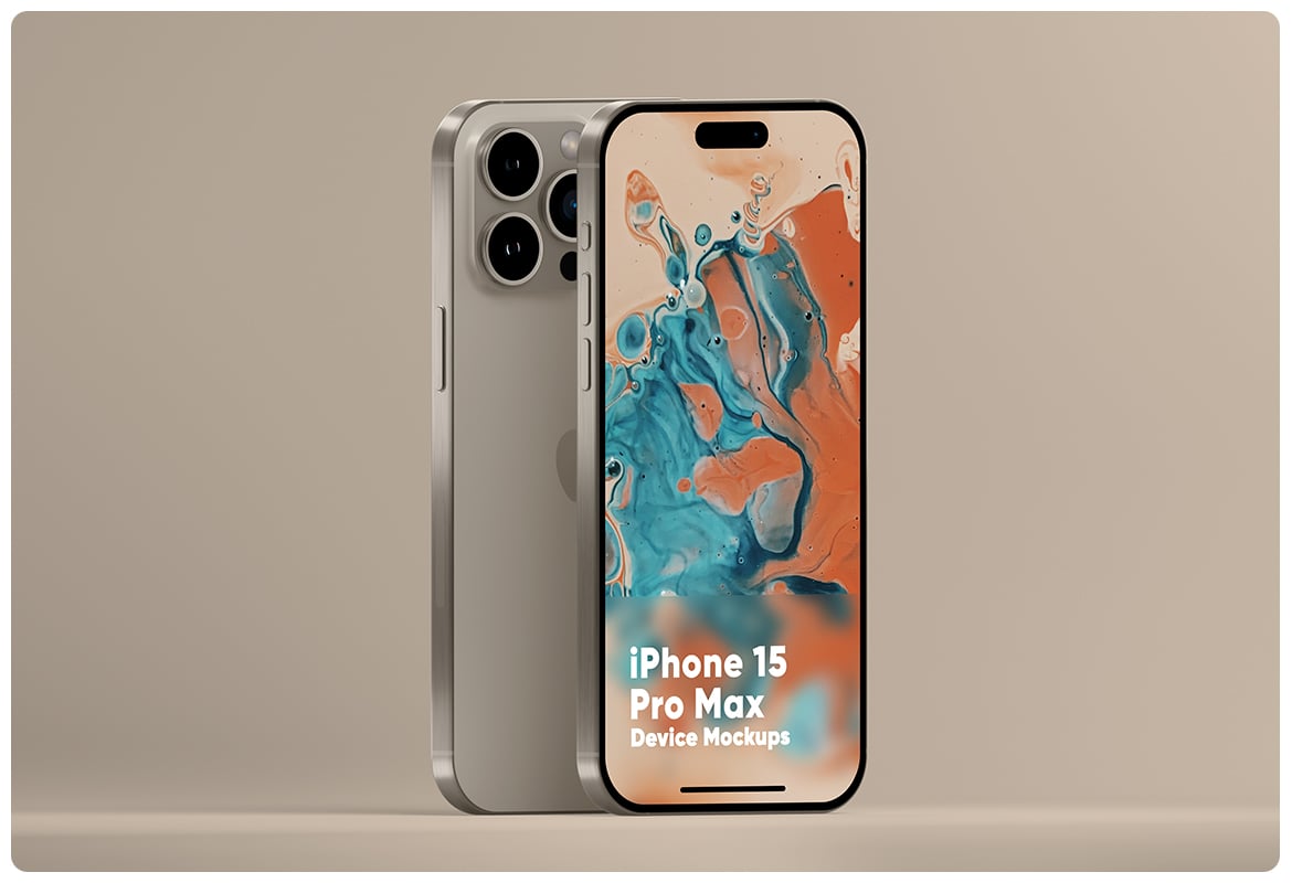 iPhone 15 Pro Max屏幕UI展示样机 iPhone 15 Pro Max Screen Mockups插图1 iPhone 15 Pro Max屏幕UI展示样机 iPhone 15 Pro Max Screen Mockups