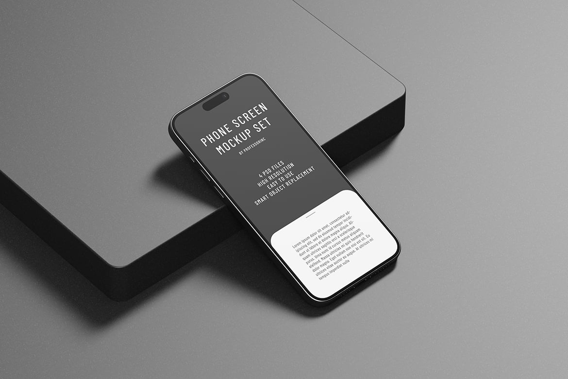 iPhone 15 Pro Max屏幕样机组合 iPhone 15 Pro Max Screen Mockup Set插图2 iPhone 15 Pro Max屏幕样机组合 iPhone 15 Pro Max Screen Mockup Set