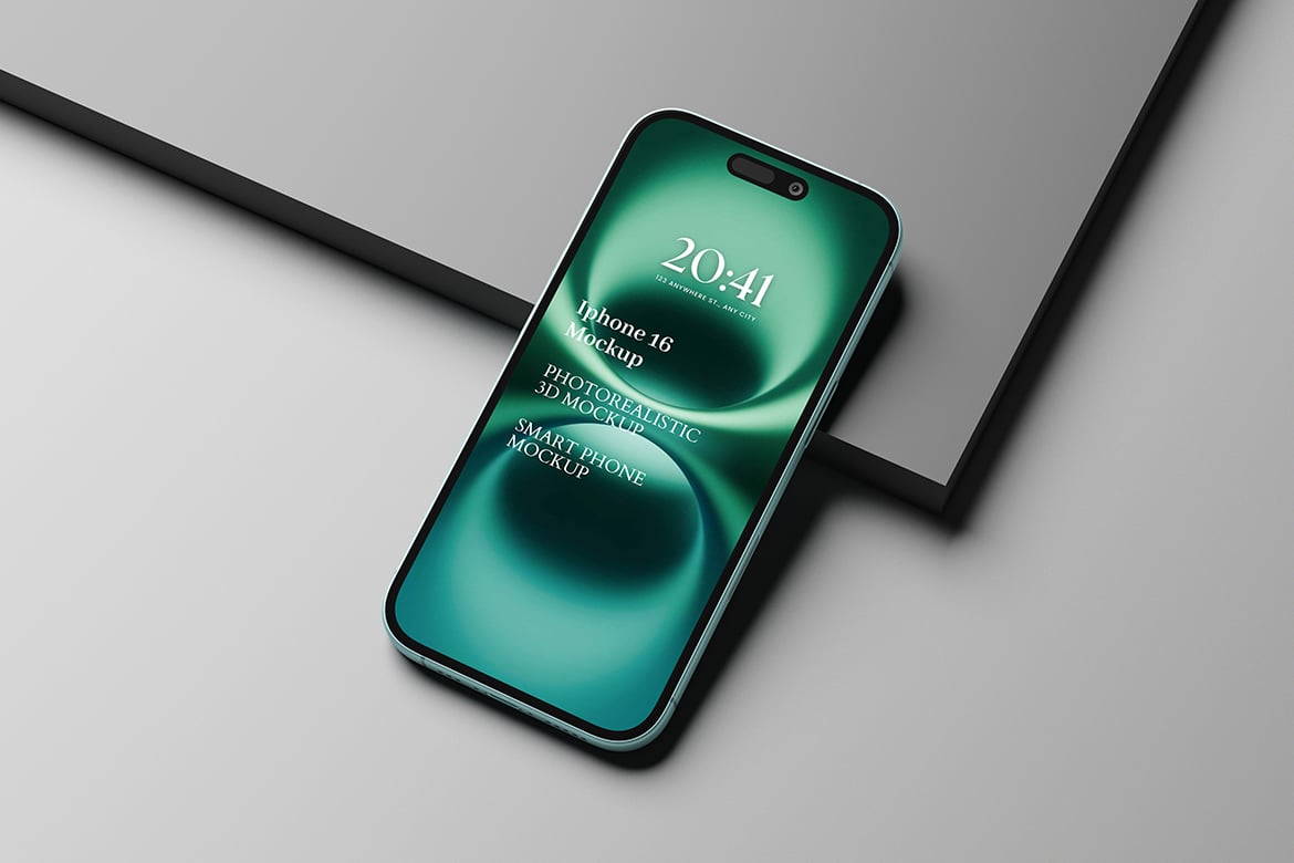 iPhone 16概念设计屏幕样机 Iphone 16 Mockup插图2 iPhone 16概念设计屏幕样机 Iphone 16 Mockup