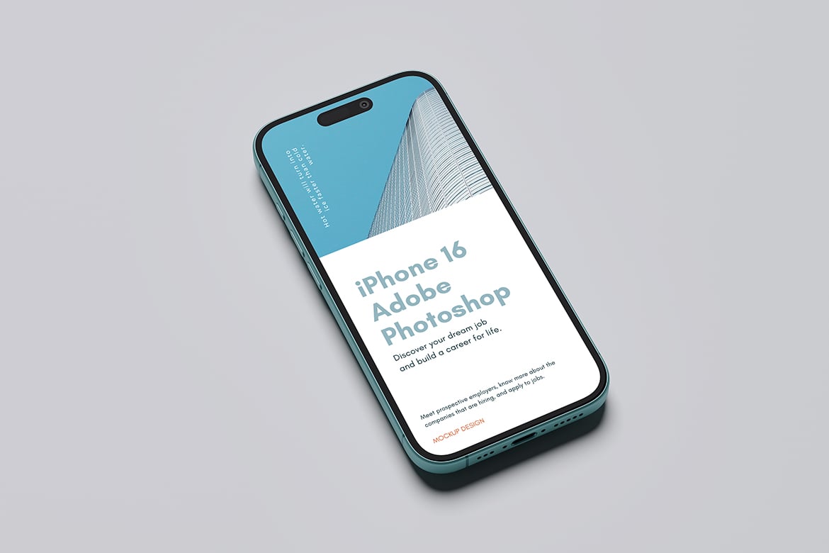 iPhone 16模型屏幕样机 Iphone 16 Mockup插图1 iPhone 16模型屏幕样机 Iphone 16 Mockup