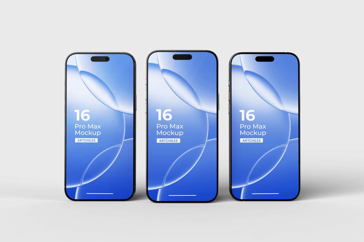 iPhone 16 Pro Max屏幕UI样机模型  iPhone 16 Pro Max Mockup插图1 iPhone 16 Pro Max屏幕UI样机模型  iPhone 16 Pro Max Mockup