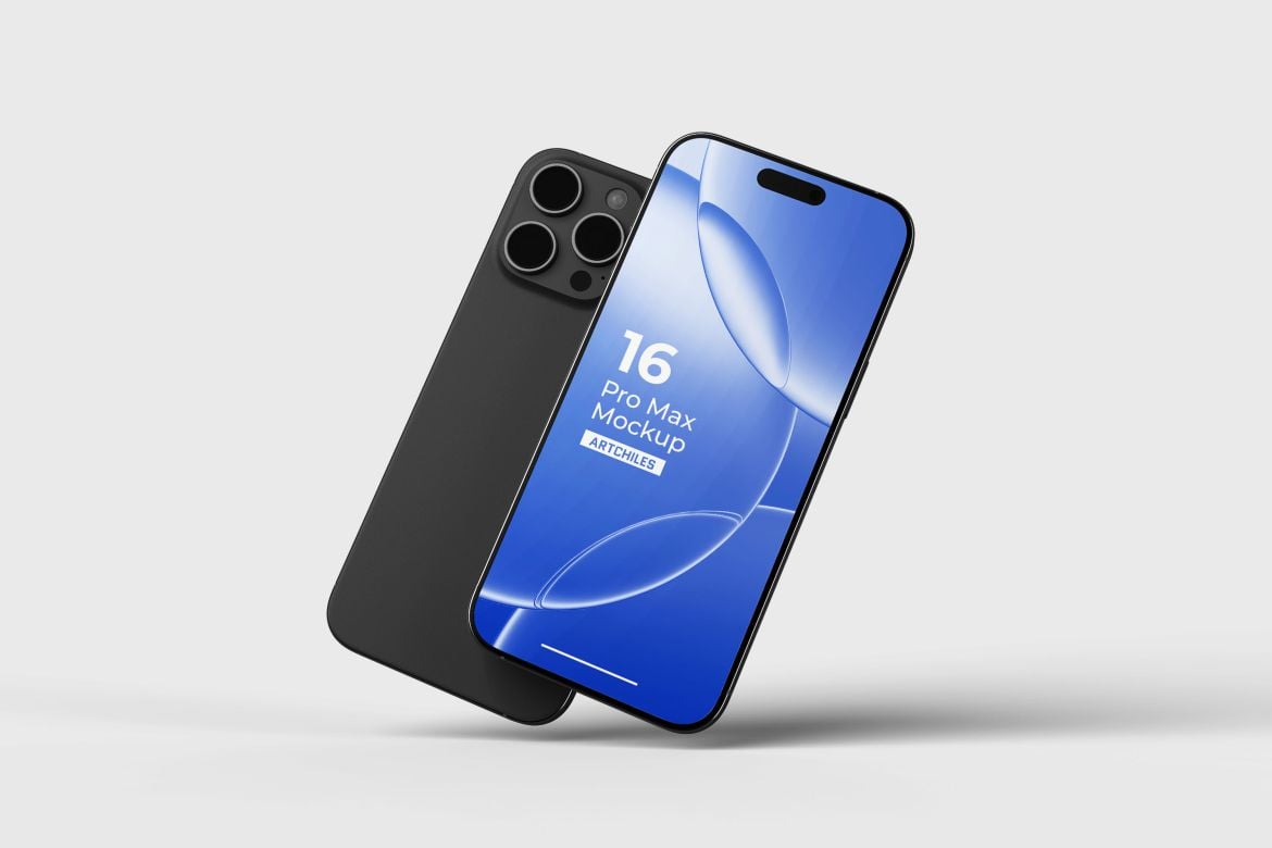 iPhone 16 Pro Max屏幕UI样机模型  iPhone 16 Pro Max Mockup插图3 iPhone 16 Pro Max屏幕UI样机模型  iPhone 16 Pro Max Mockup