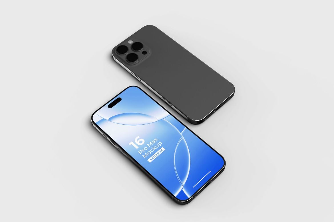 iPhone 16 Pro Max屏幕UI样机模型  iPhone 16 Pro Max Mockup插图2 iPhone 16 Pro Max屏幕UI样机模型  iPhone 16 Pro Max Mockup
