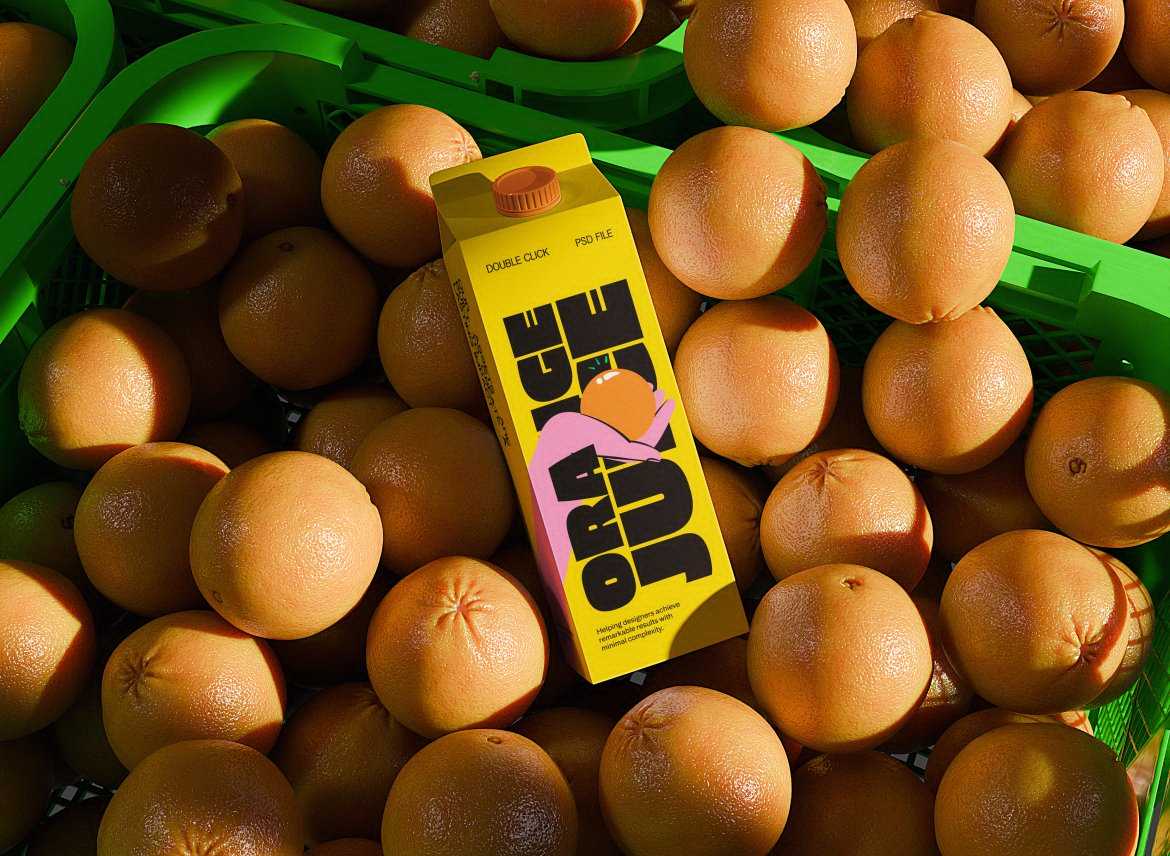 果汁盒包装样机素材 Juice Box Mockup插图2 果汁盒包装样机素材 Juice Box Mockup