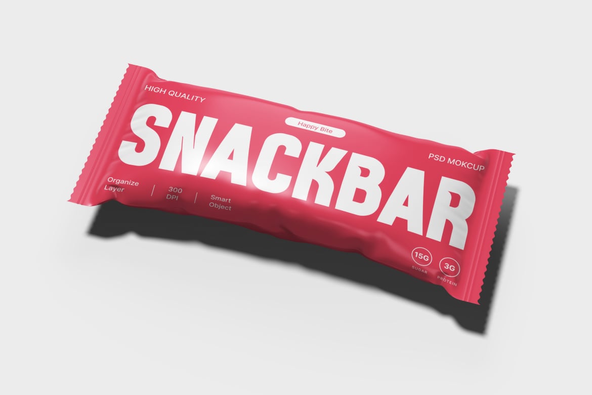 零食能量棒食品包装样机 Snack Bar Mockup插图2 零食能量棒食品包装样机 Snack Bar Mockup