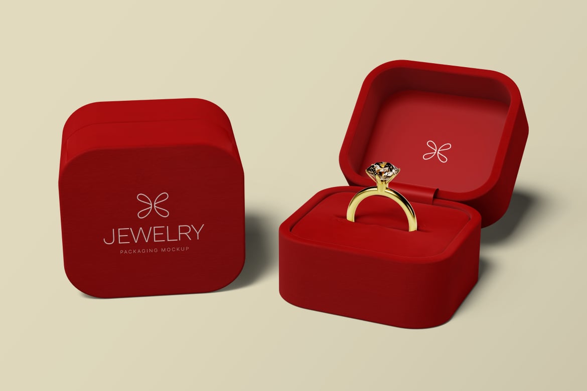 珠宝首饰盒包装样机 Jewelry Box Mockup插图1 珠宝首饰盒包装样机 Jewelry Box Mockup