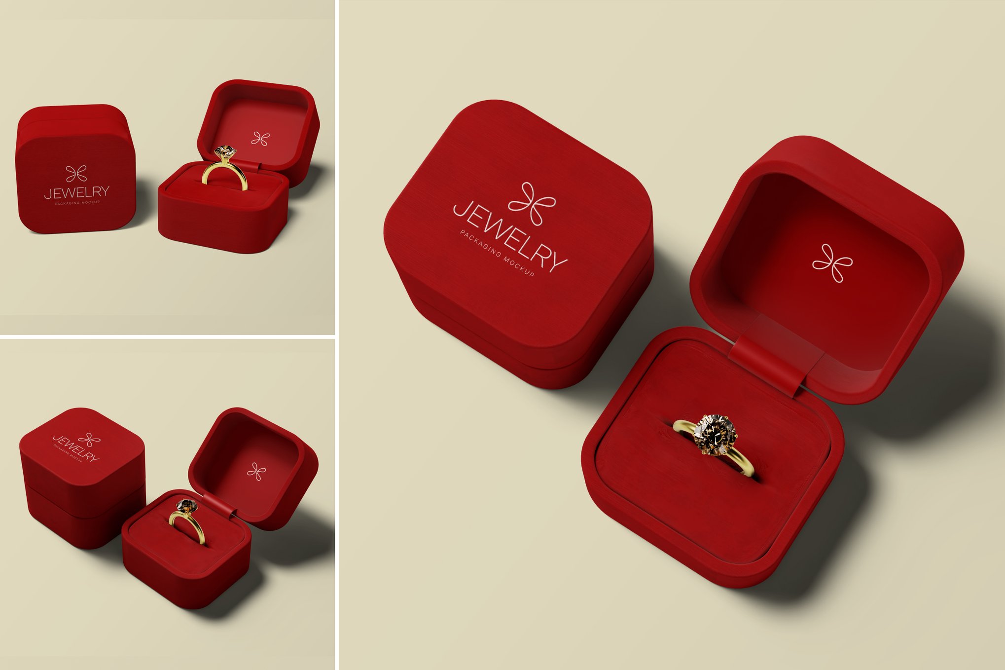 珠宝首饰盒包装样机 Jewelry Box Mockup插图 珠宝首饰盒包装样机 Jewelry Box Mockup
