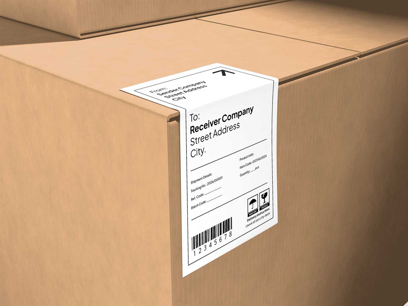 物流运输标签贴纸样机 Shipping Label Mockup插图2 物流运输标签贴纸样机 Shipping Label Mockup