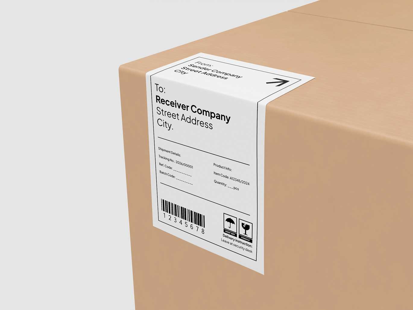 物流运输标签贴纸样机 Shipping Label Mockup插图1 物流运输标签贴纸样机 Shipping Label Mockup