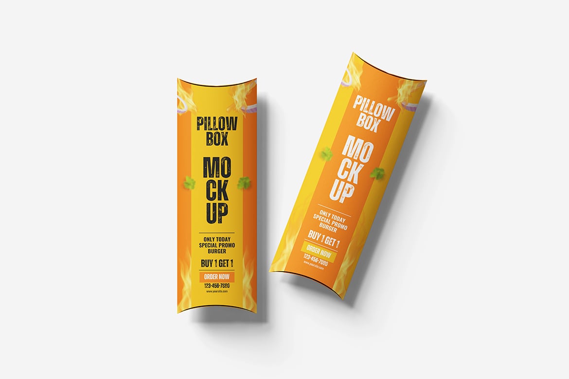 礼品枕头盒包装样机 Pillow Box Mockup插图1 礼品枕头盒包装样机 Pillow Box Mockup