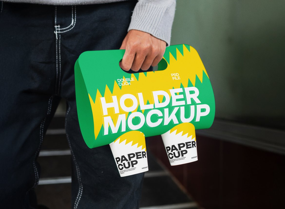 饮料杯托架展示样机 Cup Holder Mockup插图2 饮料杯托架展示样机 Cup Holder Mockup