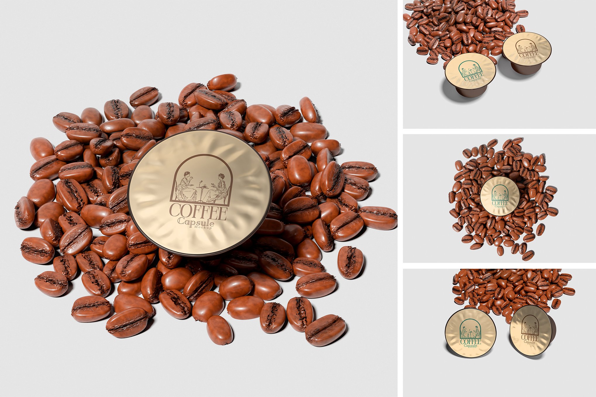 咖啡胶囊包装样机 Coffee Capsule Mockup插图 咖啡胶囊包装样机 Coffee Capsule Mockup