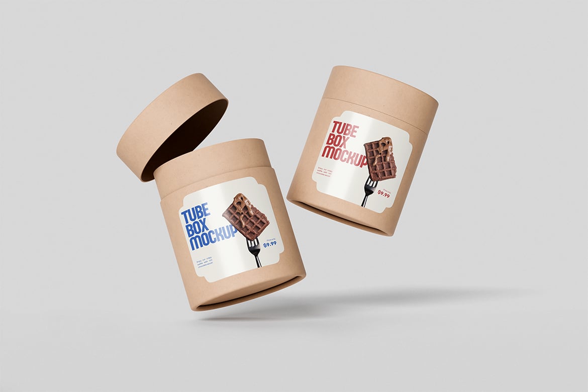 标签贴纸管状包装样机 Tube Box With Label Mockup插图2 标签贴纸管状包装样机 Tube Box With Label Mockup