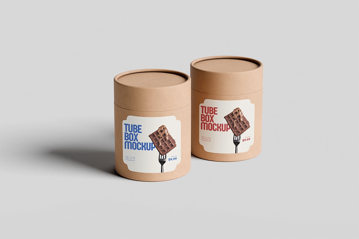标签贴纸管状包装样机 Tube Box With Label Mockup插图1 标签贴纸管状包装样机 Tube Box With Label Mockup
