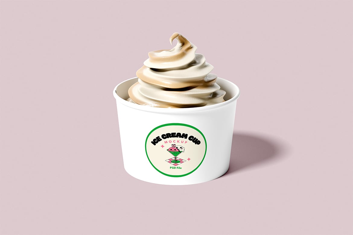 冰淇淋杯甜品样机 Ice Cream Cup Mockup插图1 冰淇淋杯甜品样机 Ice Cream Cup Mockup