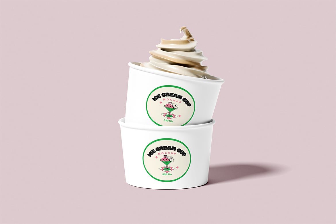 冰淇淋杯甜品样机 Ice Cream Cup Mockup插图4 冰淇淋杯甜品样机 Ice Cream Cup Mockup