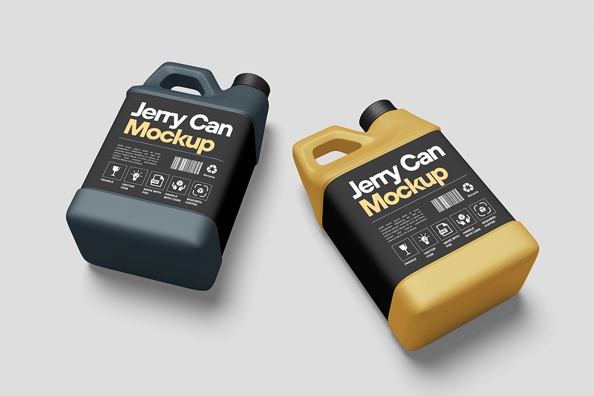 工业液罐桶包装样机 Jerry Can Mockup插图1 工业液罐桶包装样机 Jerry Can Mockup