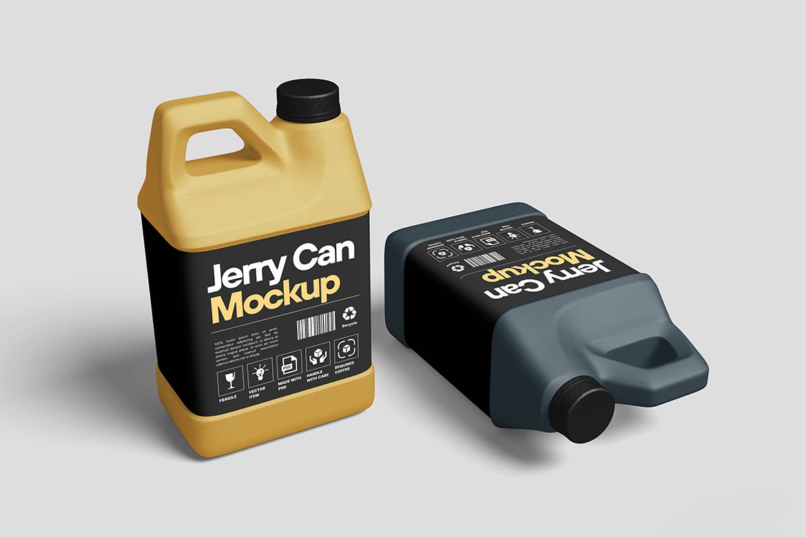 工业液罐桶包装样机 Jerry Can Mockup插图4 工业液罐桶包装样机 Jerry Can Mockup
