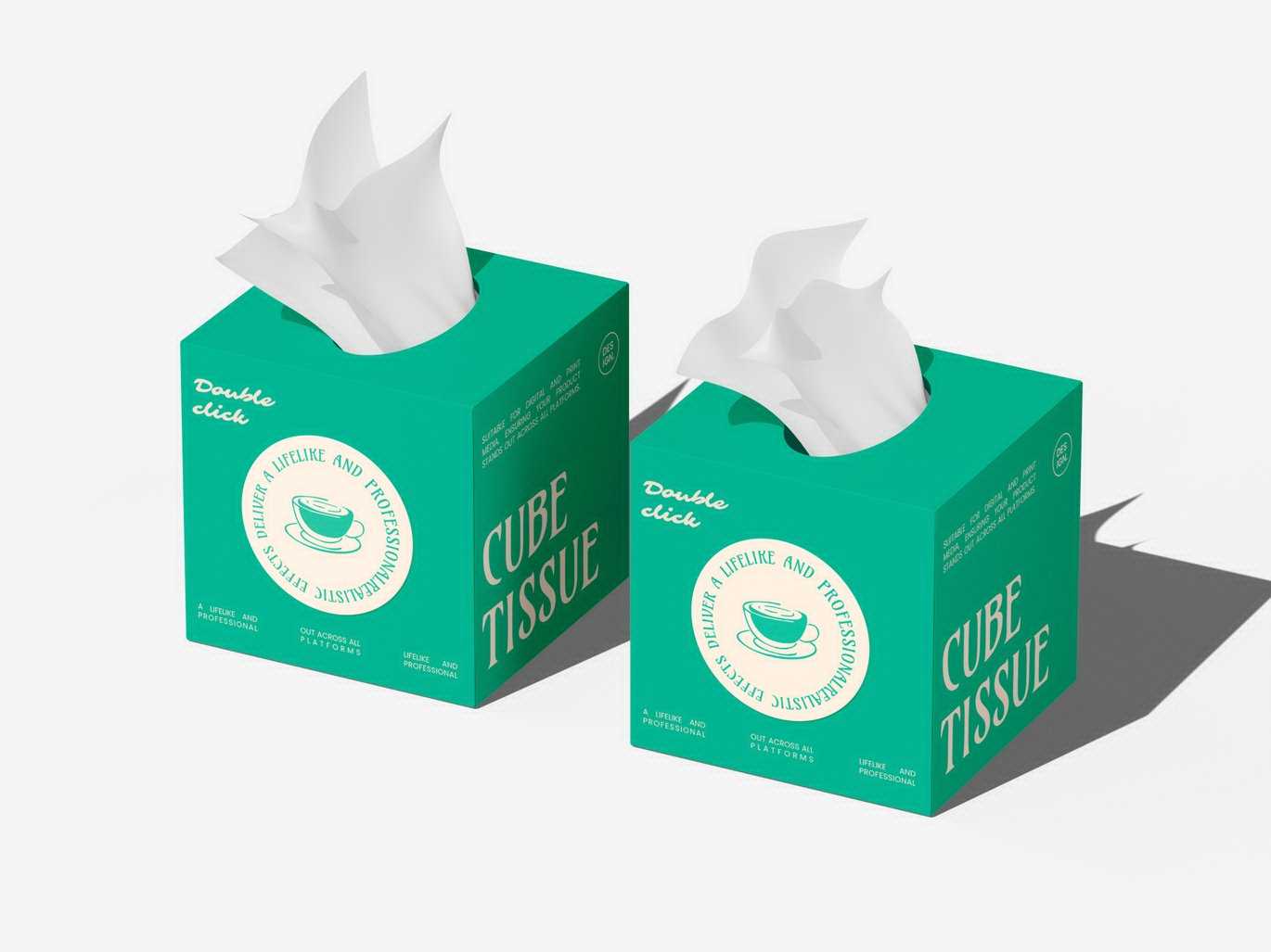 纸巾盒包装样机模板 Tissue Box Mockup插图2 纸巾盒包装样机模板 Tissue Box Mockup