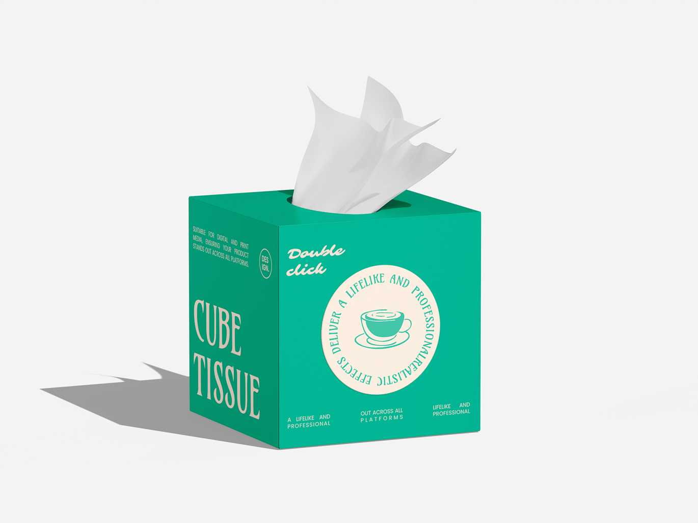 纸巾盒包装样机模板 Tissue Box Mockup插图1 纸巾盒包装样机模板 Tissue Box Mockup
