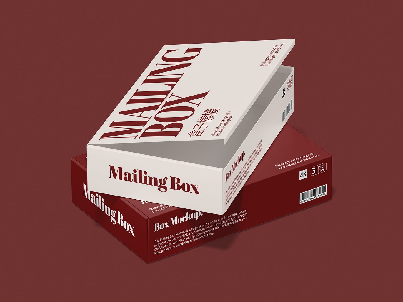 邮政邮寄纸箱样机 Mailing Box Mockup插图2 邮政邮寄纸箱样机 Mailing Box Mockup