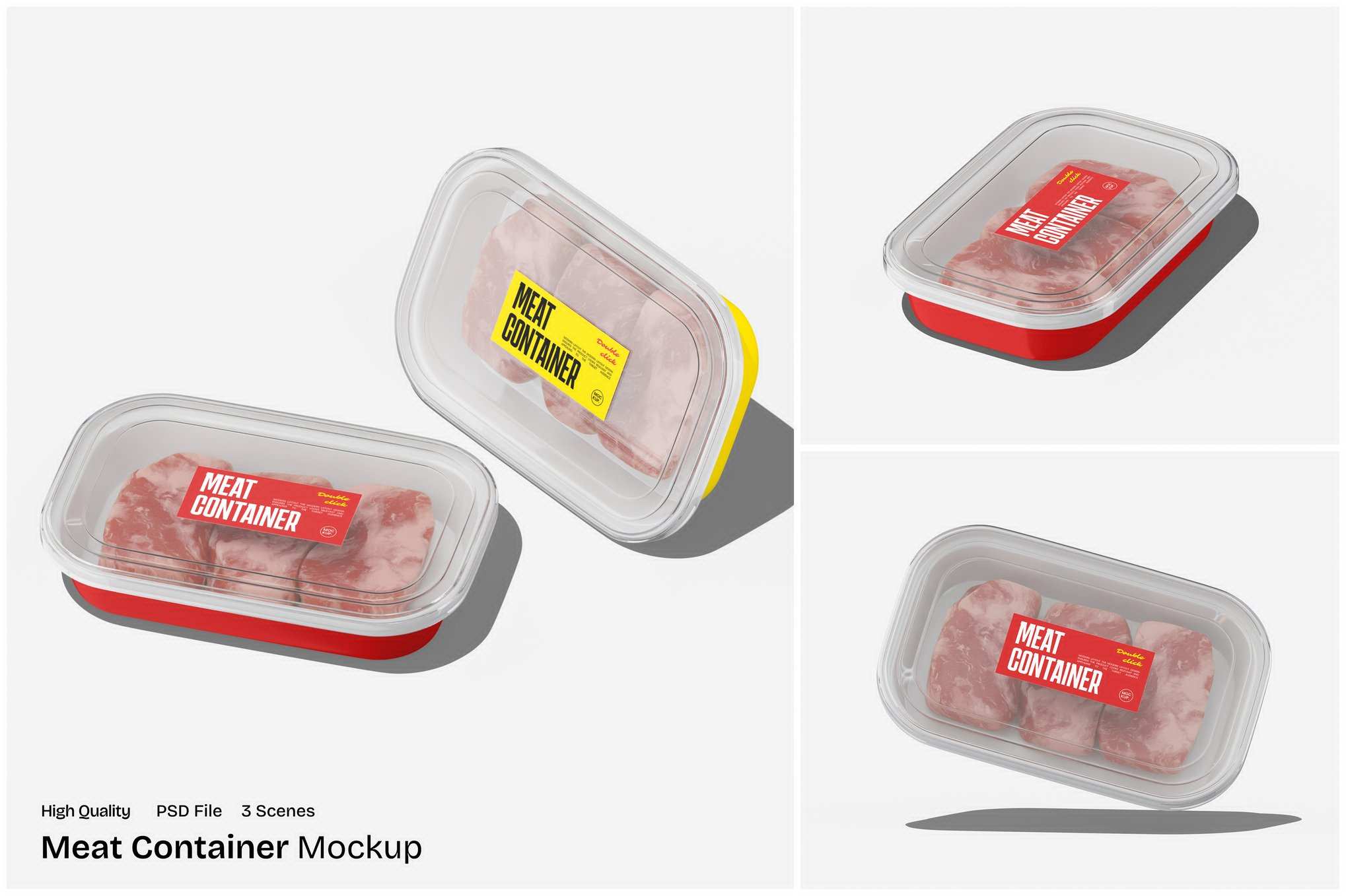 肉类食品包装盒样机 Meat Container Mockup插图 肉类食品包装盒样机 Meat Container Mockup