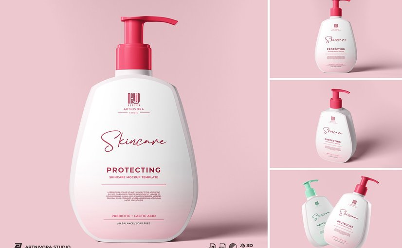 护肤品瓶样机套装 Skincare Bottle Mockup Sets