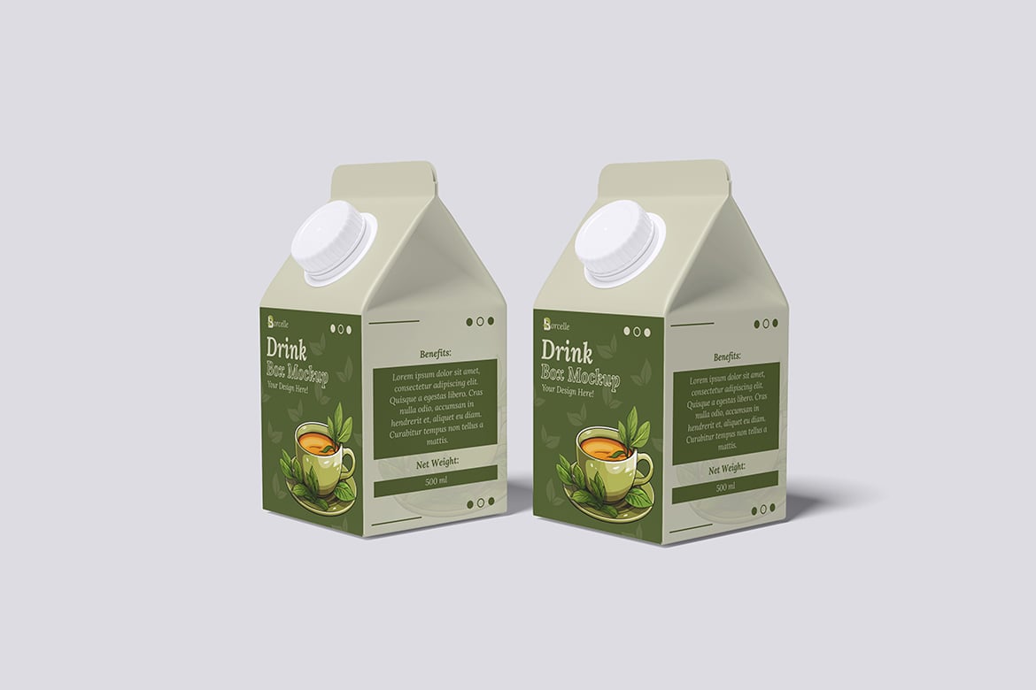 饮品利乐包饮料盒样机 Drink Box Mockup插图3 饮品利乐包饮料盒样机 Drink Box Mockup