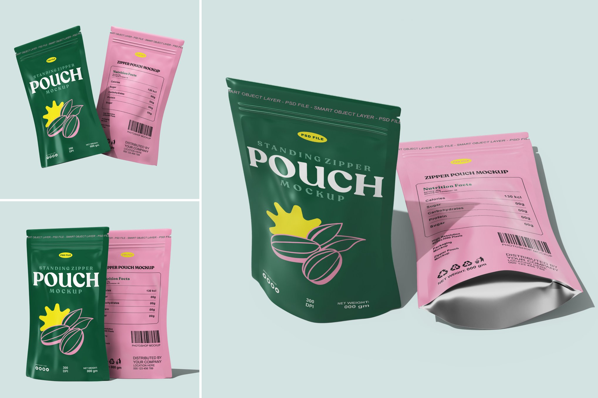 便携小袋子包装设计样机 Pouch Bag Mockup插图 便携小袋子包装设计样机 Pouch Bag Mockup
