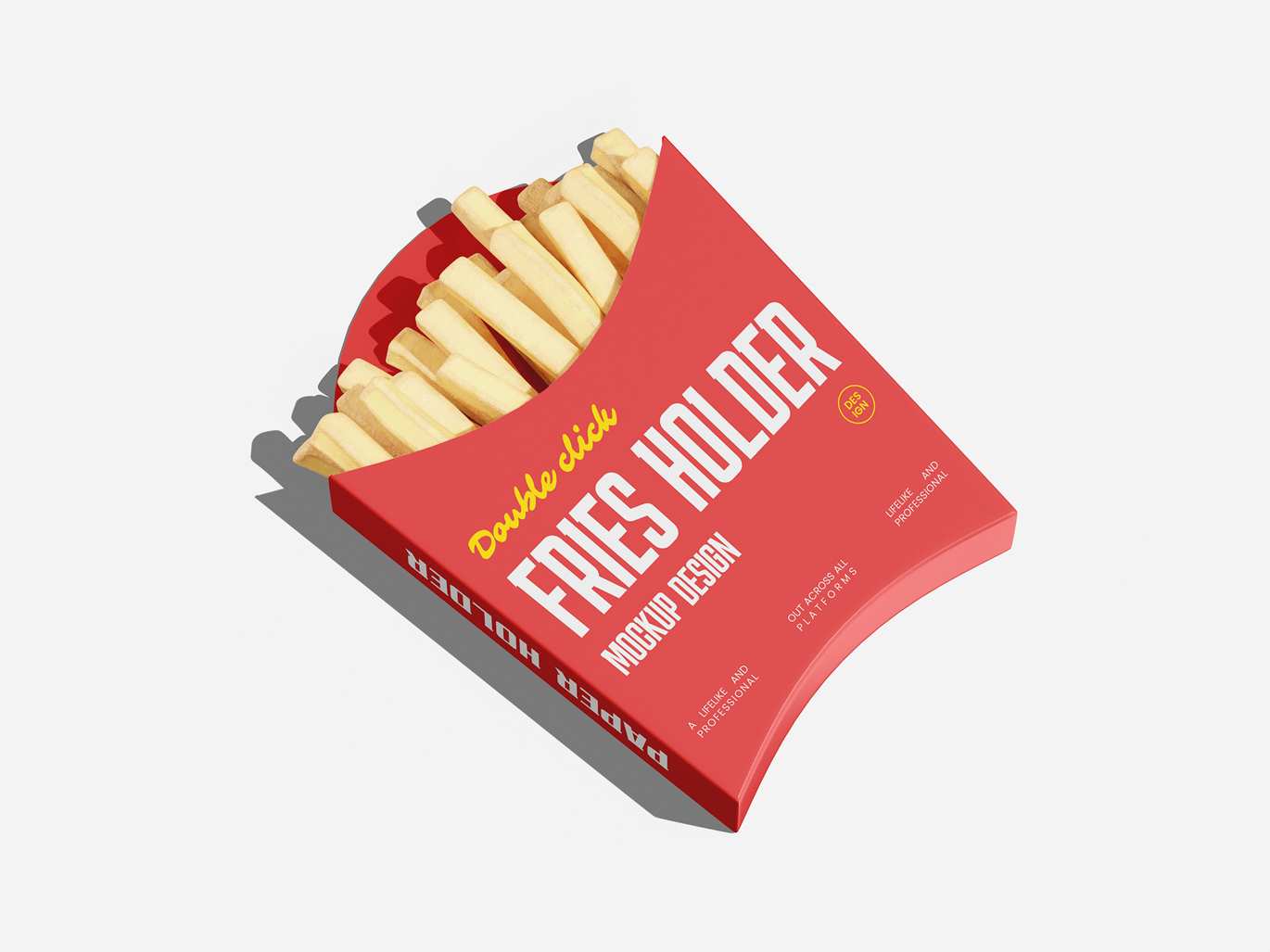 薯条食品包装纸锥形袋展示样机 French Fries Food Safe Paper Mockup插图2 薯条食品包装纸锥形袋展示样机 French Fries Food Safe Paper Mockup