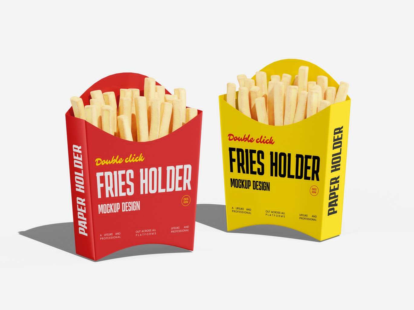 薯条食品包装纸锥形袋展示样机 French Fries Food Safe Paper Mockup插图1 薯条食品包装纸锥形袋展示样机 French Fries Food Safe Paper Mockup