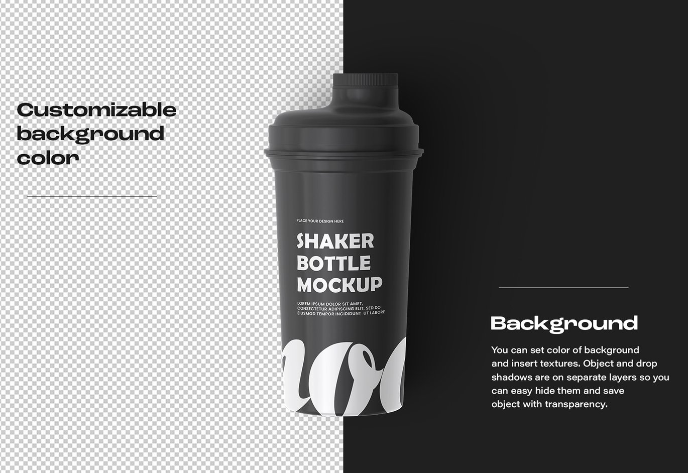 健身摇摇杯水杯产品展示样机套装 Shaker Bottle Mockup Set插图1 健身摇摇杯水杯产品展示样机套装 Shaker Bottle Mockup Set