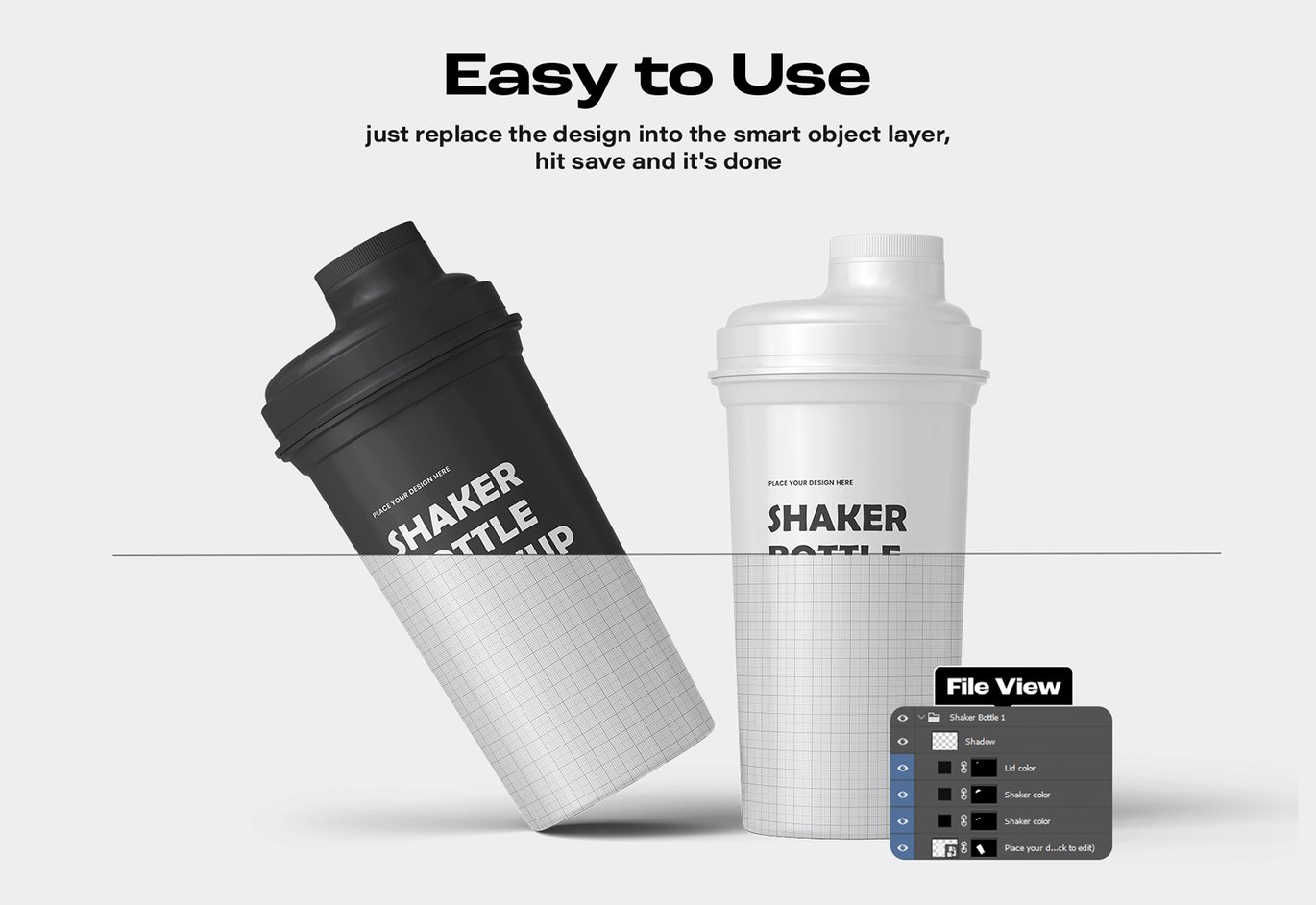 健身摇摇杯水杯产品展示样机套装 Shaker Bottle Mockup Set插图5 健身摇摇杯水杯产品展示样机套装 Shaker Bottle Mockup Set