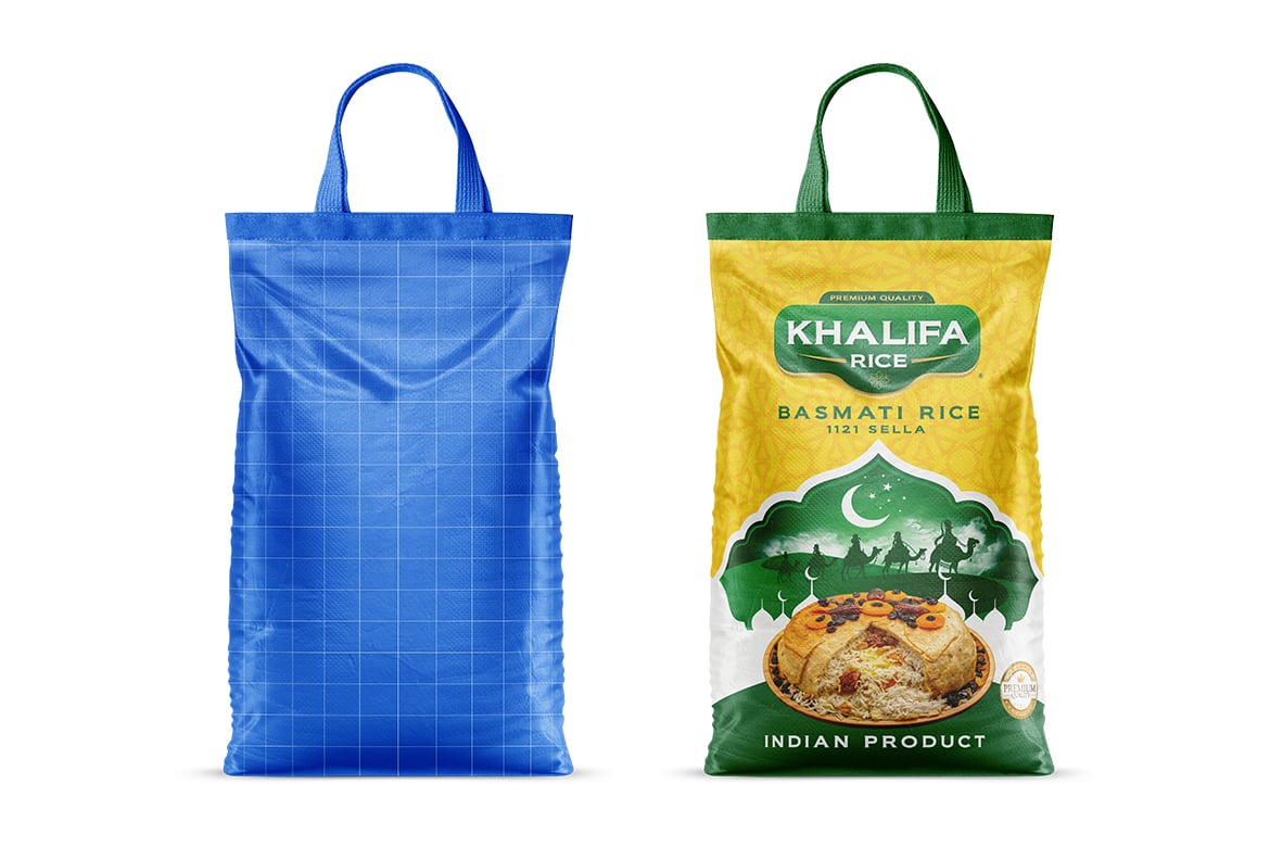 大米编织袋包装设计样机 Rice Sack Mockup插图1 大米编织袋包装设计样机 Rice Sack Mockup