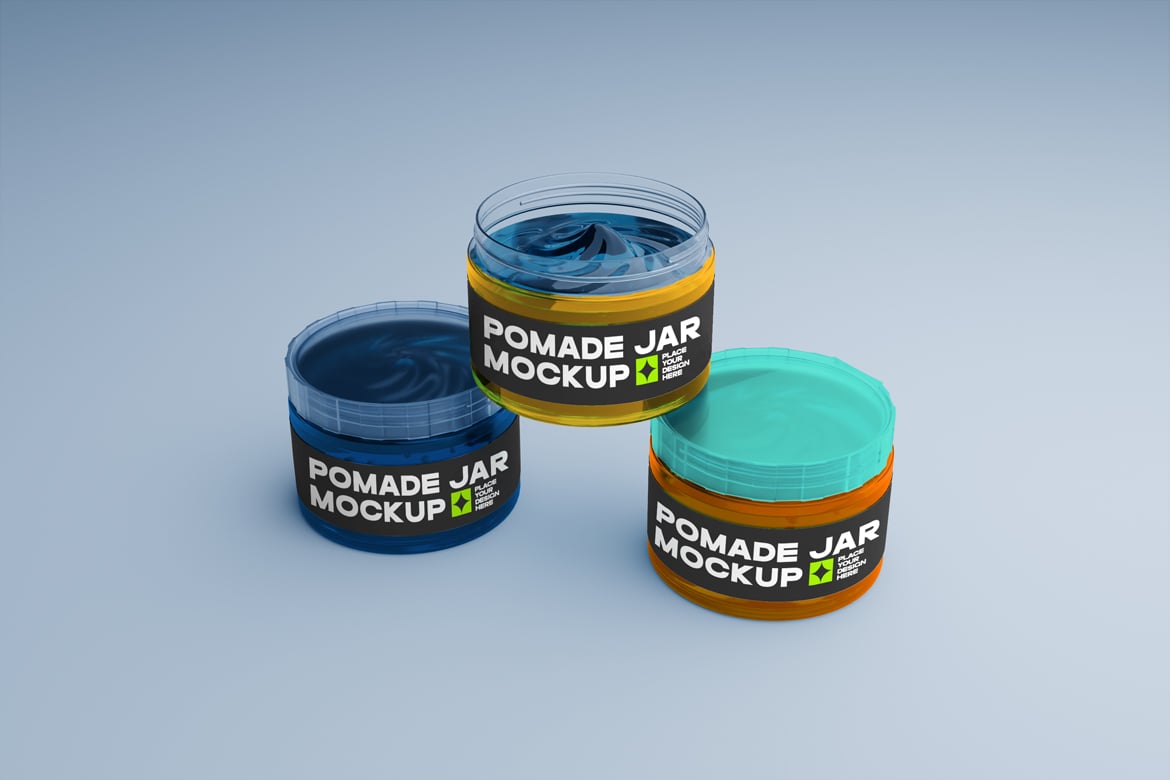发膏乳霜罐装包装设计样机 Pomade Jar Mockup插图1 发膏乳霜罐装包装设计样机 Pomade Jar Mockup