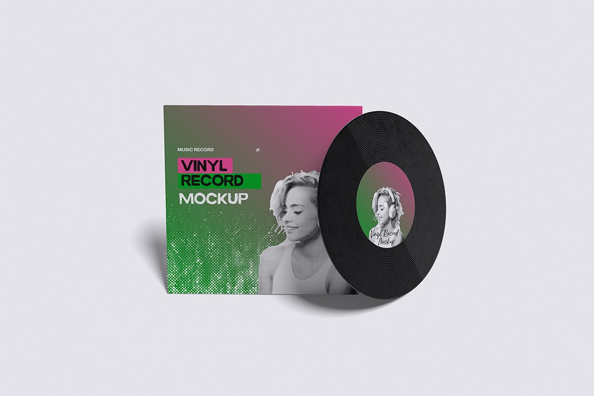 黑胶唱片专辑封面设计样机 Vinyl Record Mockup插图4 黑胶唱片专辑封面设计样机 Vinyl Record Mockup