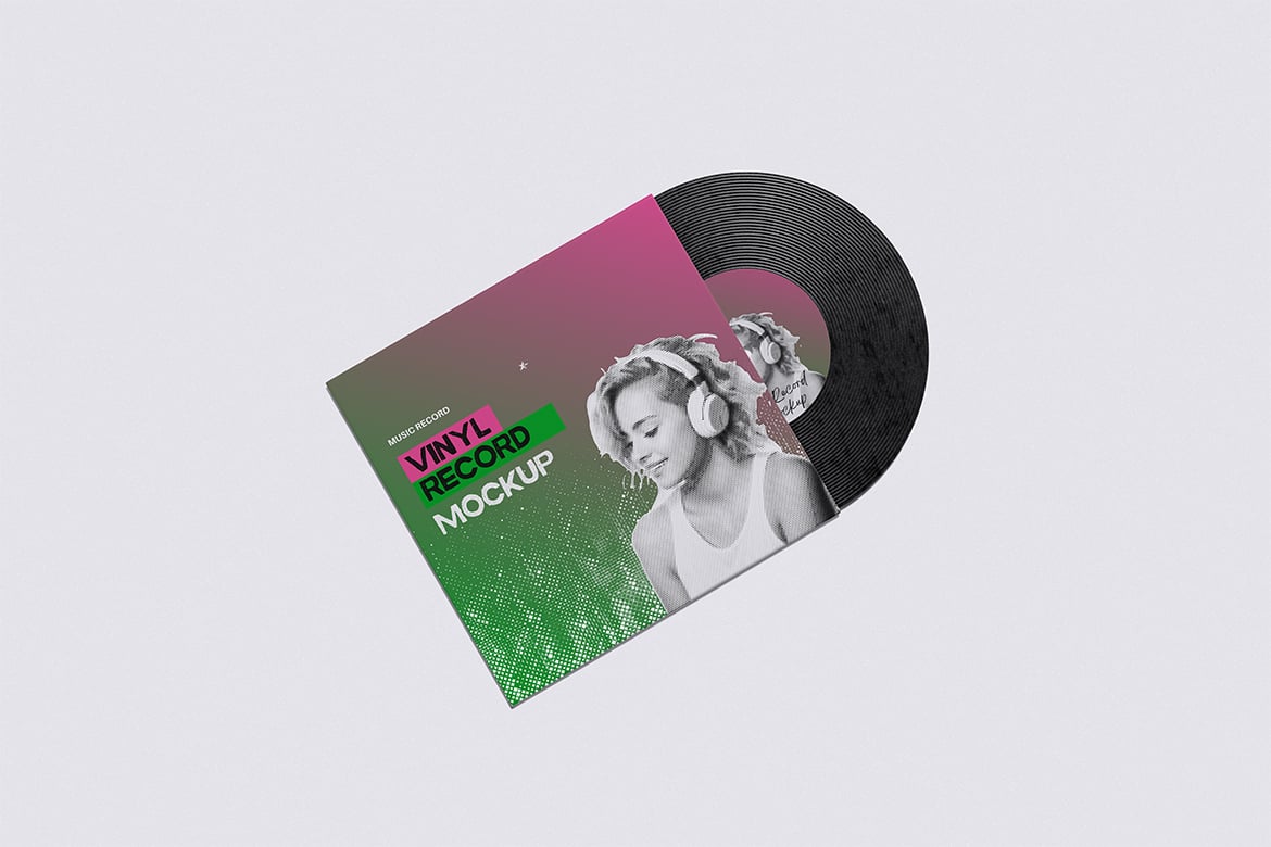 黑胶唱片专辑封面设计样机 Vinyl Record Mockup插图3 黑胶唱片专辑封面设计样机 Vinyl Record Mockup
