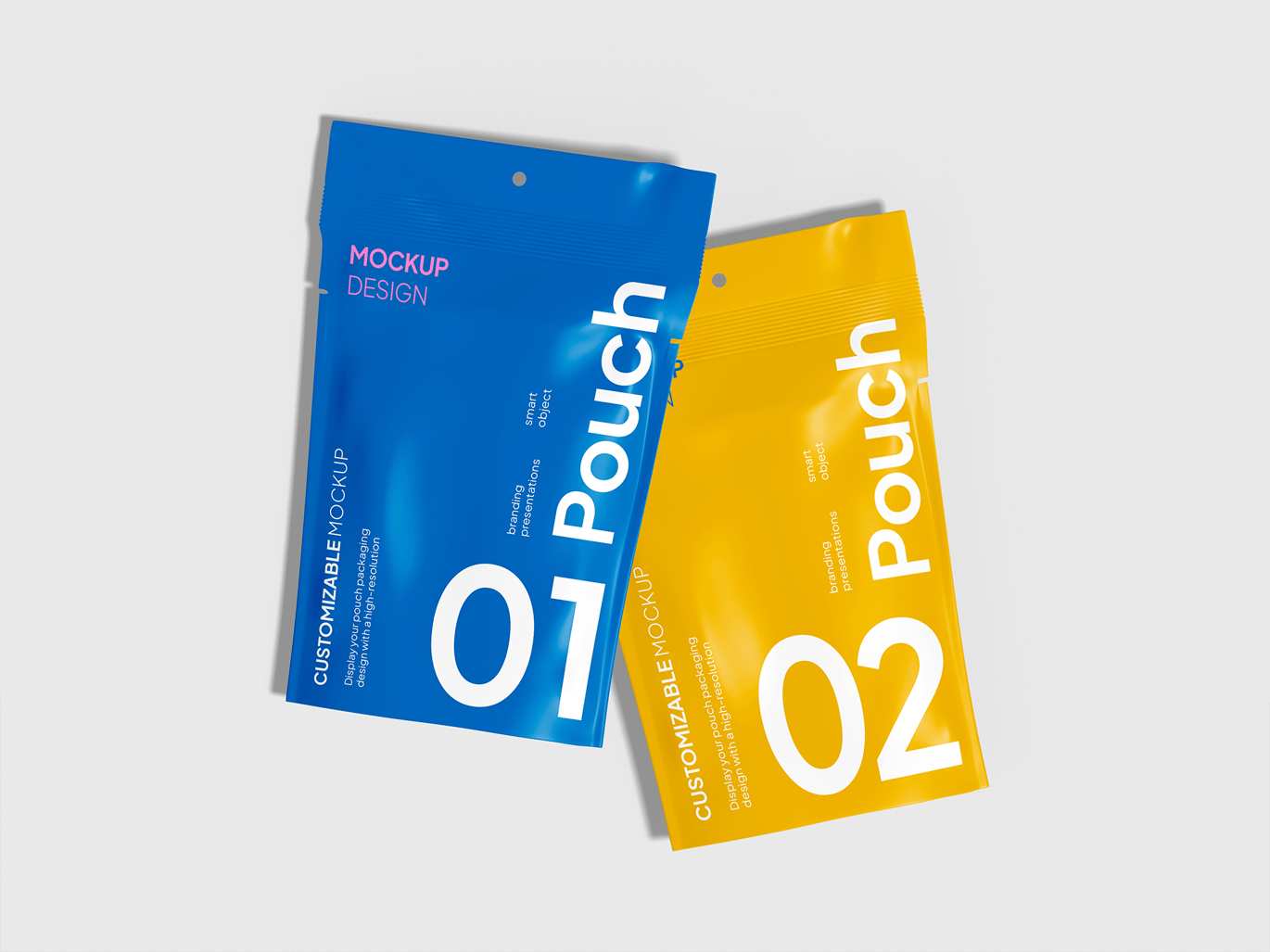 正反面自封袋包装展示样机 Sealed Pouch Packaging Mockup插图1 正反面自封袋包装展示样机 Sealed Pouch Packaging Mockup