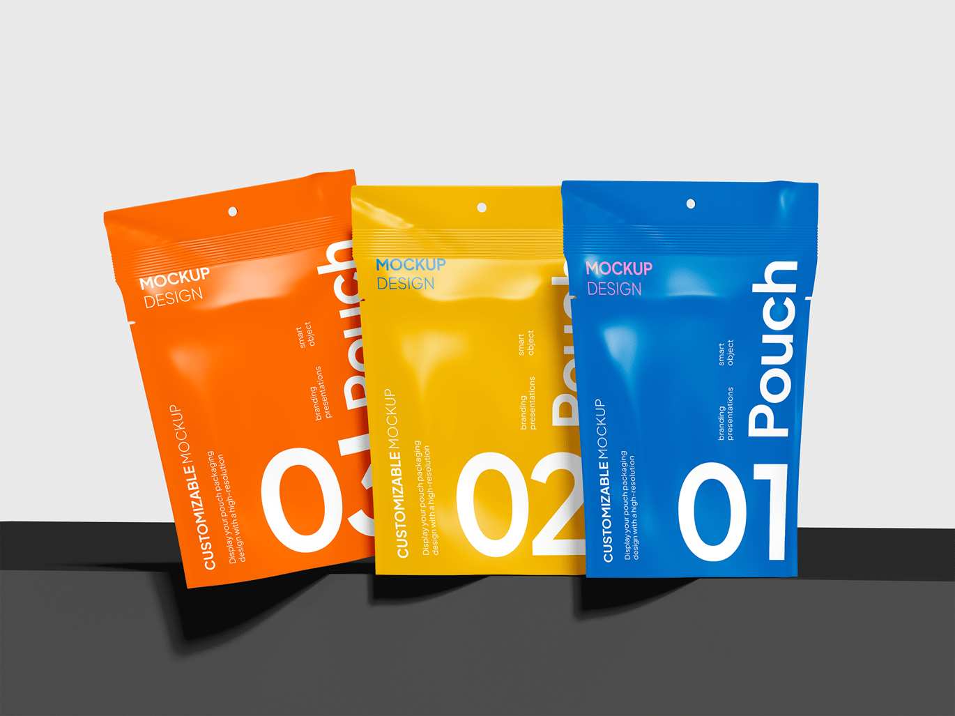 正反面自封袋包装展示样机 Sealed Pouch Packaging Mockup插图2 正反面自封袋包装展示样机 Sealed Pouch Packaging Mockup