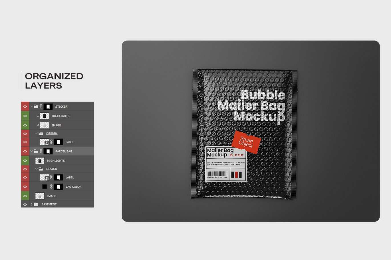 气泡膜快递信封邮寄袋展示样机 Bubble Mailer Bag Mockup插图1 气泡膜快递信封邮寄袋展示样机 Bubble Mailer Bag Mockup