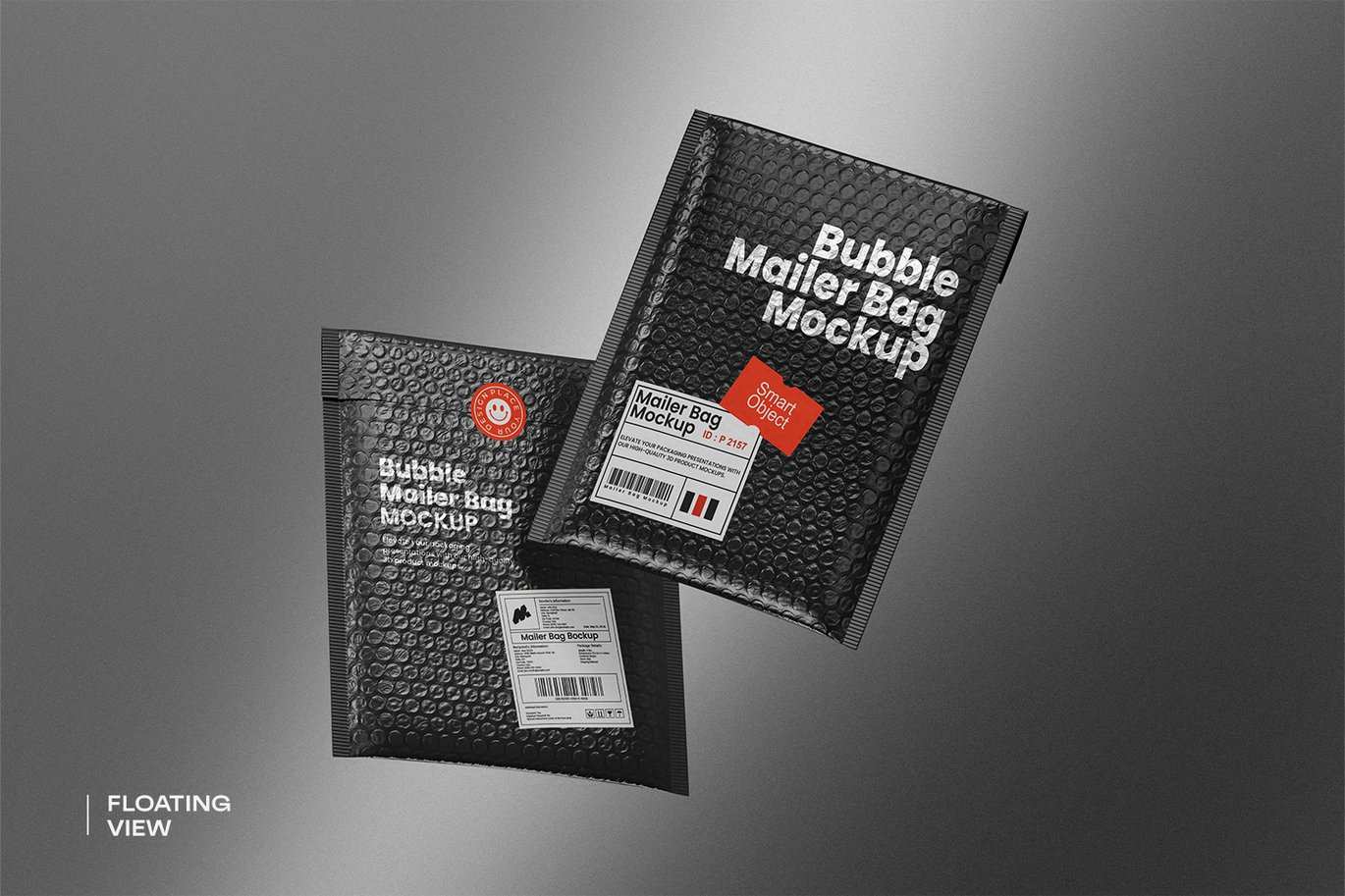 气泡膜快递信封邮寄袋展示样机 Bubble Mailer Bag Mockup插图2 气泡膜快递信封邮寄袋展示样机 Bubble Mailer Bag Mockup